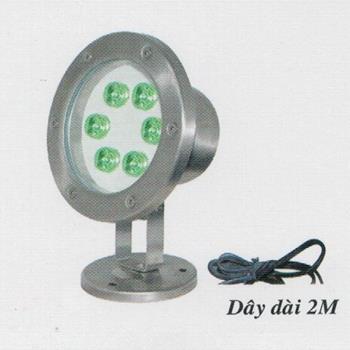 Đèn led âm nước HB 6W màu xanh dương & Lá HB 6W