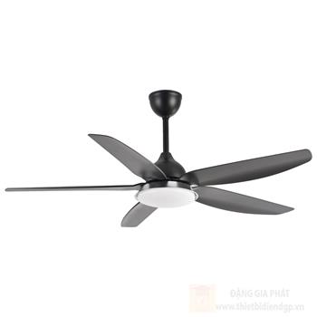 Quạt trần đèn 5 cánh nhựa vân đen Roman HFC56A1/B 55W HFC56A1/B