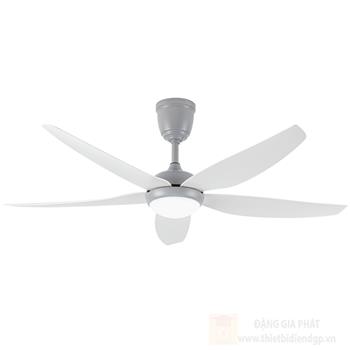 Quạt trần đèn thân màu ghi cánh màu trắng Roman HFC56D1/GW 55W HFC56D1/GW