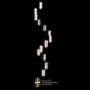 Đèn treo trang trí Slister 500*500*H3000mm Led 90W HS-YY31