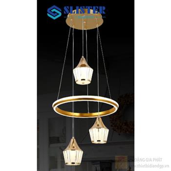 Đèn treo trang trí Slister 400*400*H1200mm Led 78W HS-YY53