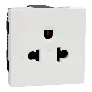 Ổ cắm đơn 3 chấu Miluz E Schneider M3TS426US_WE size 2S 16A M3TS426UST_WE