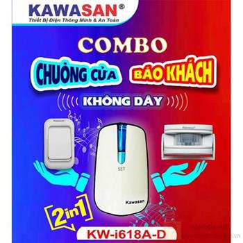 Bộ Báo Khách Không Dây Kết Hợp Nút Nhấn Chuông Cửa I618AD i618AD