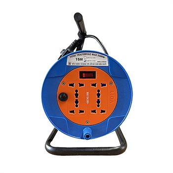 Ổ cắm kéo dài quay tay kiểu RULO LiOA, loại quay nhỏ QND15-2-15A