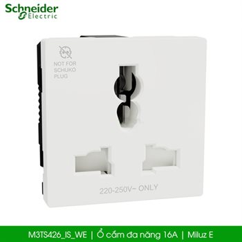 Ổ cắm đa năng 16A Miluz E Schneider M3TS426_IS_WE M3TS426_IS_WE