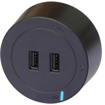 Bộ ổ cắm cao cấp Duhal (chất liệu PC) 2 USB KxB642