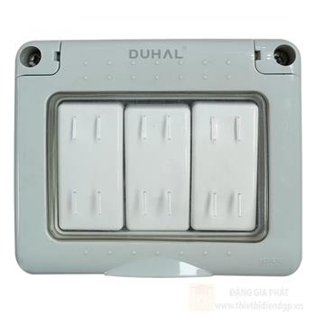 Bộ 3 công tắc 1 chiều Duhal chống thấm IP55 10A/250V K1V108