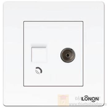 Ổ cắm điện thoại + Ổ cắm ti vi RJ11, 5-850MHz K3TV/DH