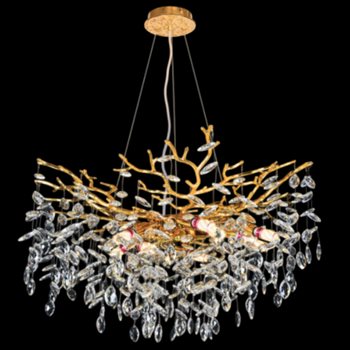 Đèn thả pha lê Andora ĐT-5883/800 - Ø800*H450 + 900 - E14*10 (Pha Lê Trong) ĐT-5883/800