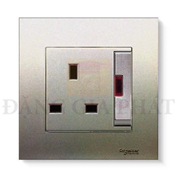 13A 1 Gang Double Pole Large Dolly Switched Socket With Neon KB15LDN_AS