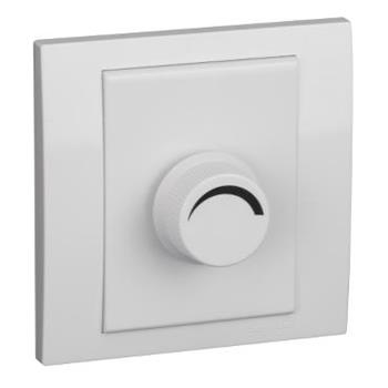 Vivace wall plate 1 gang dimmer push button rotary trailing edge 250W 240V kb31rd250t_we_g11