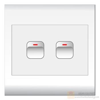 Bộ 2 công tắc 1 chiều (V20S2X, E18S12M x2) LIOA KH/V20S-02-1