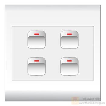 Bộ 4 Công tắc 1 chiều (V20S4X, E18S12M x4) LIOA KH/V20S-04-1