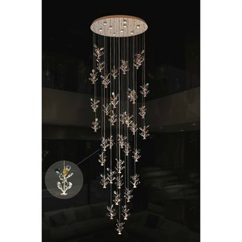Đèn thả pha lê 355 DECOR TPL039T37 Ø800*H4000 TPL039T37