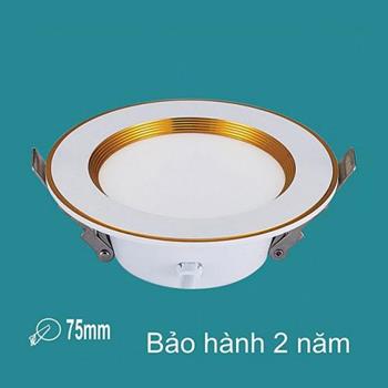 Đèn Panel âm trần sano LED 7W - Ø100 - khoét lỗ Ø75mm LA 7508