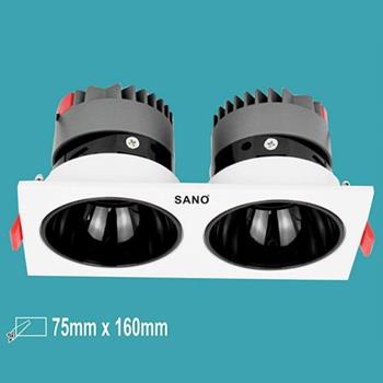 Đèn Downlight Led 12W x 2 - 6000K - 4000K - Ø88*L168*H75  LA 7519