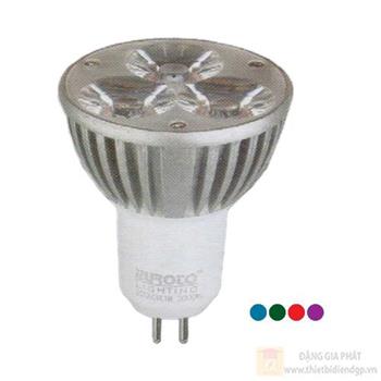 Bóng chén LED MR16 3W Dương - Lục - Đỏ - Tím LED MR16