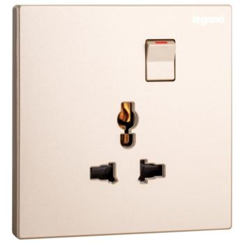 Bộ ổ cắm đơn đa năng có công tắc Galion 282434-C2 282434-C2