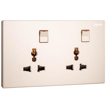 Bộ ổ cắm đôi đa năng có công tắc Galion 282435-C2 282435-C2