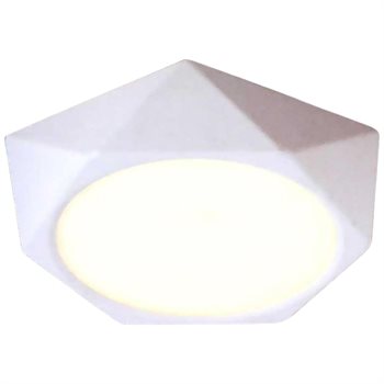 Đèn ốp nổi hợp kim nhôm cao cấp hufa vỏ màu trắng lục giác, 3 chế độ LGT
