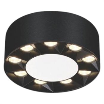 Đèn Lon ốp nổi Ø95 x H59- 4000K + 6000K - 15W Osram 45° vỏ đen LN-177