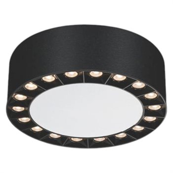 Đèn Lon ốp nổi Ø160 x H69- 4000K + 6000K - 30W Osram 45° vỏ đen LN-179