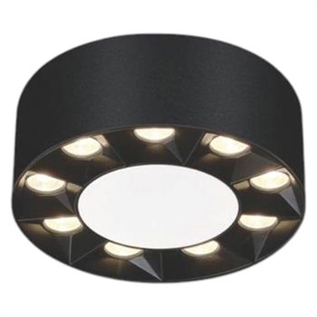 Đèn Lon ốp nổi Ø95 x H59- 3 màu - 9W Osram 45° vỏ đen LN-186