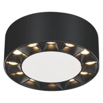 Đèn Lon ốp nổi Ø112 x H60- 3 màu - 12W Osram 45° vỏ đen LN-187