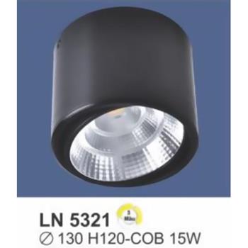 Đèn lon led COB 15W-3 màu, Ø130*H120, vỏ đen LN 5321