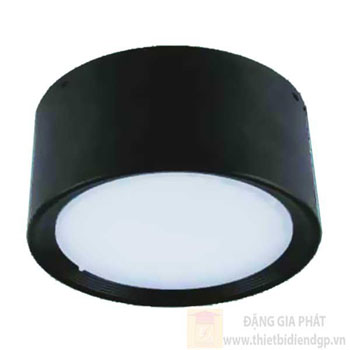 Đèn Panel trụ ốp nổi led SMD 12W, Ø120*H80, vỏ đen LN 6564Đ