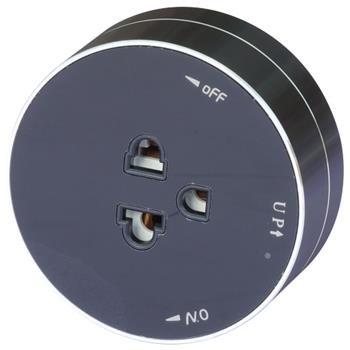Bộ ổ cắm cao cấp Duhal (chất liệu Aluminum + Acrylic ) 3 chấu MxB141