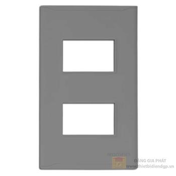 Mặt che 2 lỗ sơn màu ghi xám M3602-G M3602-G