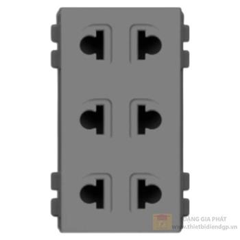 Ổ ba hai chấu sơn màu ghi xám M3632-G M3632-G