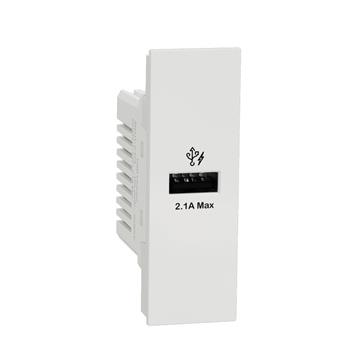 Ổ sạc USB type A, 2.1A, size S M3T_USB_WE