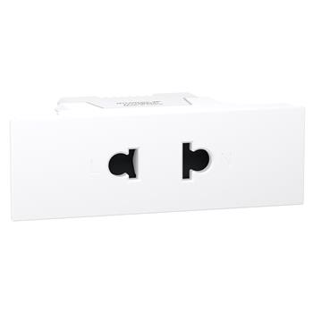 Ổ cắm đơn 2 chấu 16A, size S bắt vít M3T426USS_WE