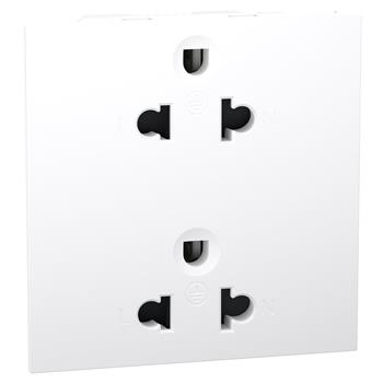 Ổ cắm đôi 3 chấu 16A, size E (3S) bắt vít M3T426UST2S_WE
