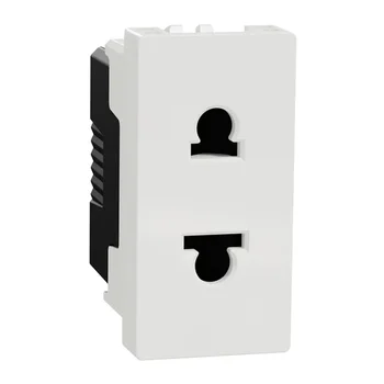Ổ cắm đơn 2 chấu Miluz E Schneider M3TS426US_WE size S 16A M3TS426US_WE