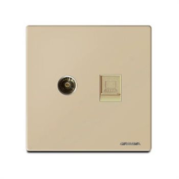 Bộ ổ cắm đơn Tivi và mạng GRIMMA G60GTVPC G60GTVPC