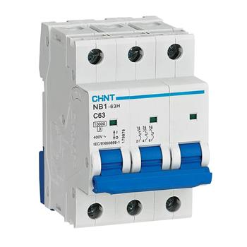 Cầu dao tự động CHINT MCB 3P NB1-63H 10kA 12In DB NB1-63H-3P