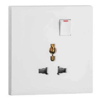 Bộ ổ cắm đơn đa năng có công tắc, 16A MEC32045WH