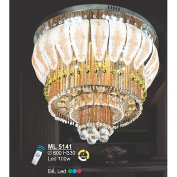 Đèn mâm pha lê Sano ML 5141 Ø600*H330 100W đế Led chuyển màu ML 5141