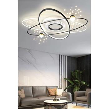 Đèn mâm led trang trí 105W vỏ đen ML-52