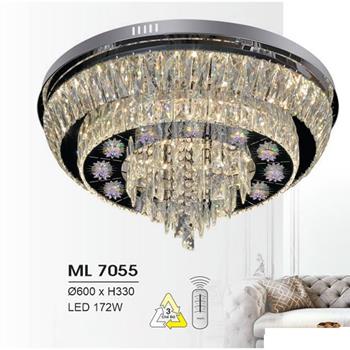 Đèn mâm led trang trí Hufa Ø600*H330 - LED 172W, ánh sáng 3 chế độ ML 7055