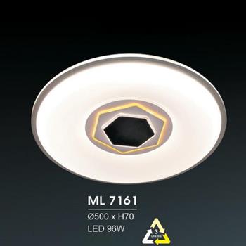 Đèn mâm led trang trí Hufa Ø500*H70 - LED 96W, ánh sáng 3 chế độ ML 7161