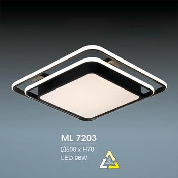 Đèn mâm led trang trí Hufa Ø500*H70 - LED 96W, ánh sáng 3 chế độ ML 7203