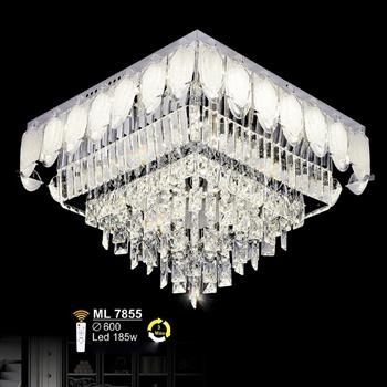 Đèn mâm pha lê Ø600 - LED 185W - 3 màu ánh sáng ML 7855