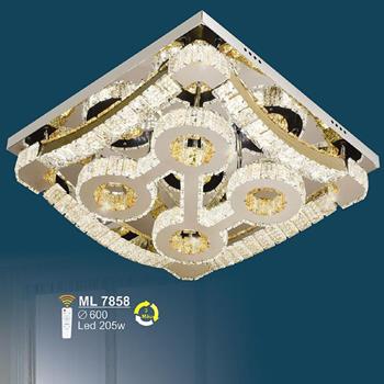 Đèn mâm vuông pha lê Sano ML 7858 Ø600 - LED 205W ML 7858