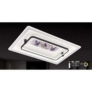 Đèn mâm mica chữ nhật LED 305W - Ø580*L920 - 3 màu ánh sáng ML 7891