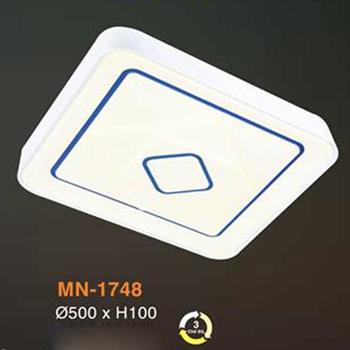 Đèn mâm Verona ốp trần Mica Ø500 x H100, ánh sáng 3 chế độ MN-1748