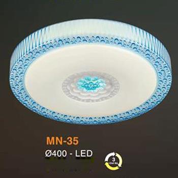 Đèn mâm Verona ốp trần Led Mica Ø400, ánh sáng 3 chế độ MN-35